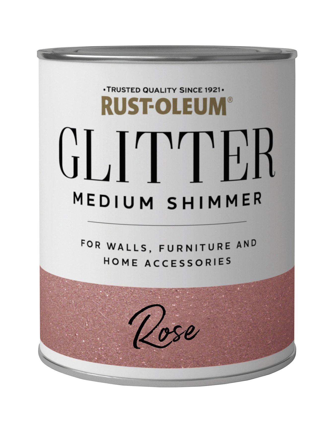 Rust Oleum Glitter Medium Shimmer Rose 250ml Very Co Uk