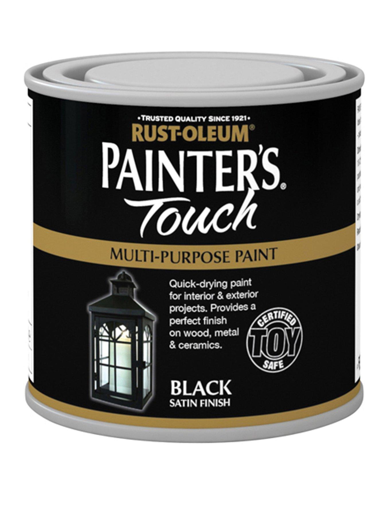 Image 1 of 5 of Rust-Oleum Painter&rsquo;s Touch Toy Safe Satin Finish Multi-Purpose Paint &ndash; Black 250 ml
