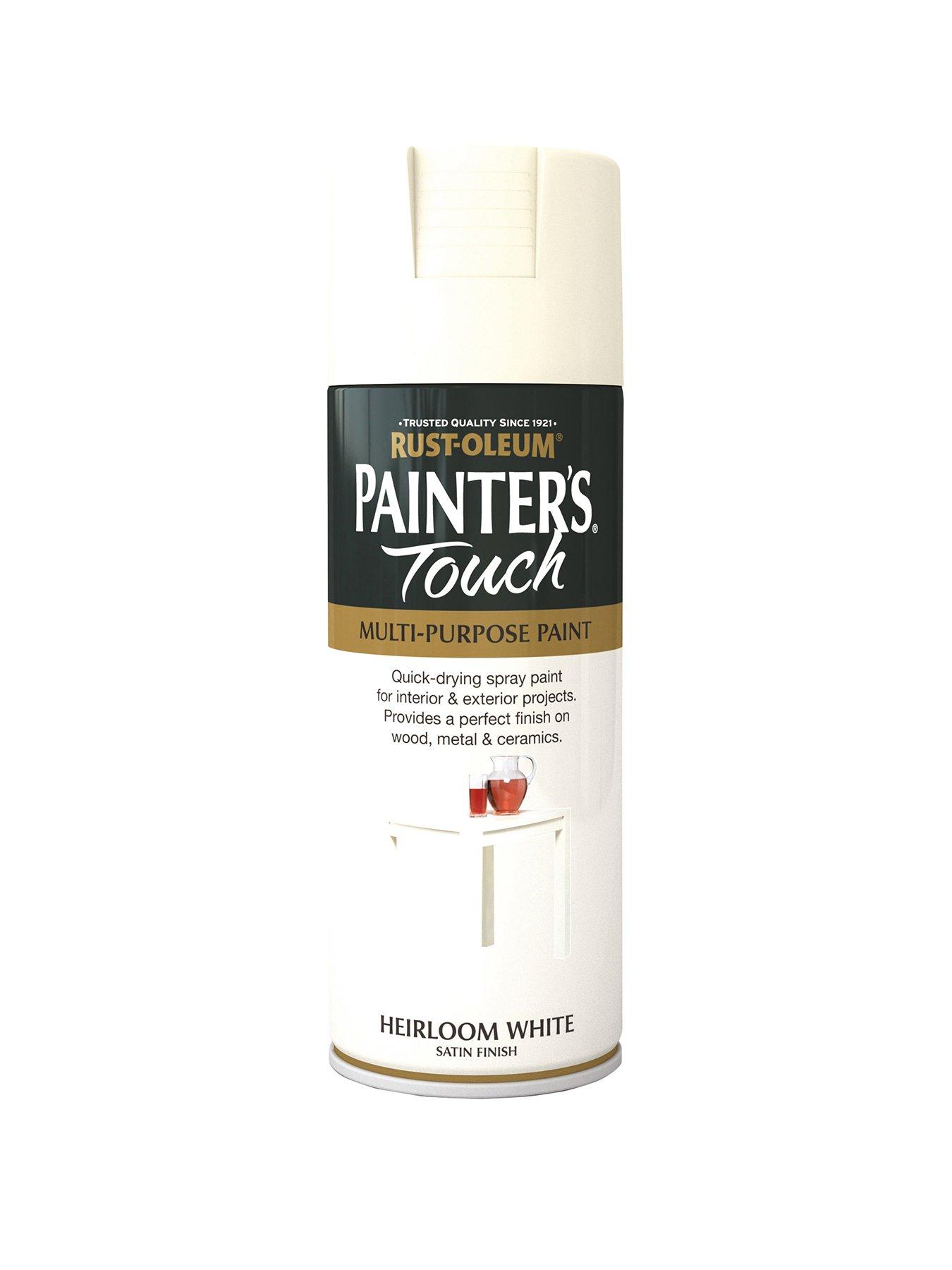 Product photograph of Rust-oleum Painter Rsquo S Touch Heirloom White Satin Finish Multi-purpose Spray Paint - 400ml from very.co.uk