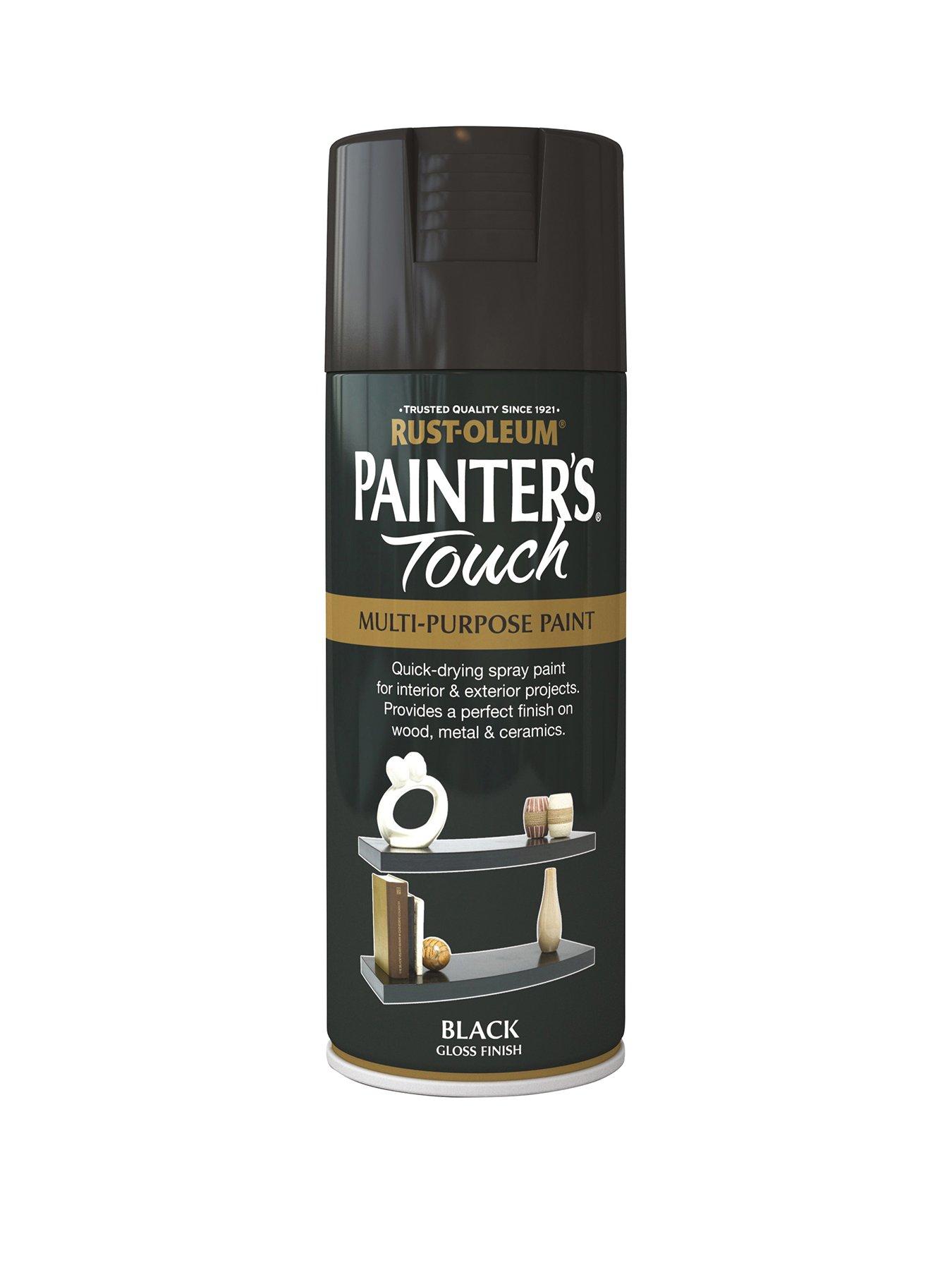 Product photograph of Rust-oleum Painter Rsquo S Touch Black Gloss Finish Multi-purpose Spray Paint - 400ml from very.co.uk