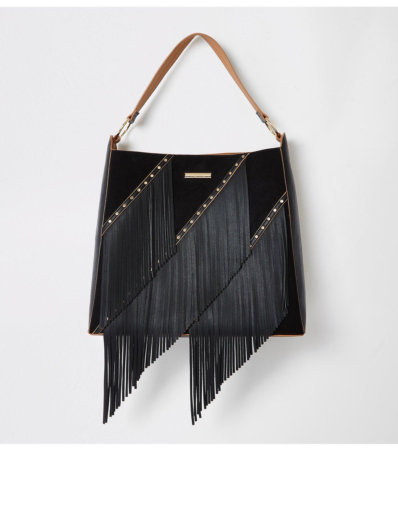 river island black slouch bag