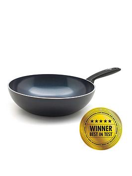 Product photograph of Greenpan Torino Healthy Ceramic Non-stick 28 Cm Wok from very.co.uk