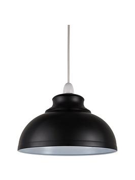 Product photograph of Everyday Dome Spun Metal Shade - Black from very.co.uk