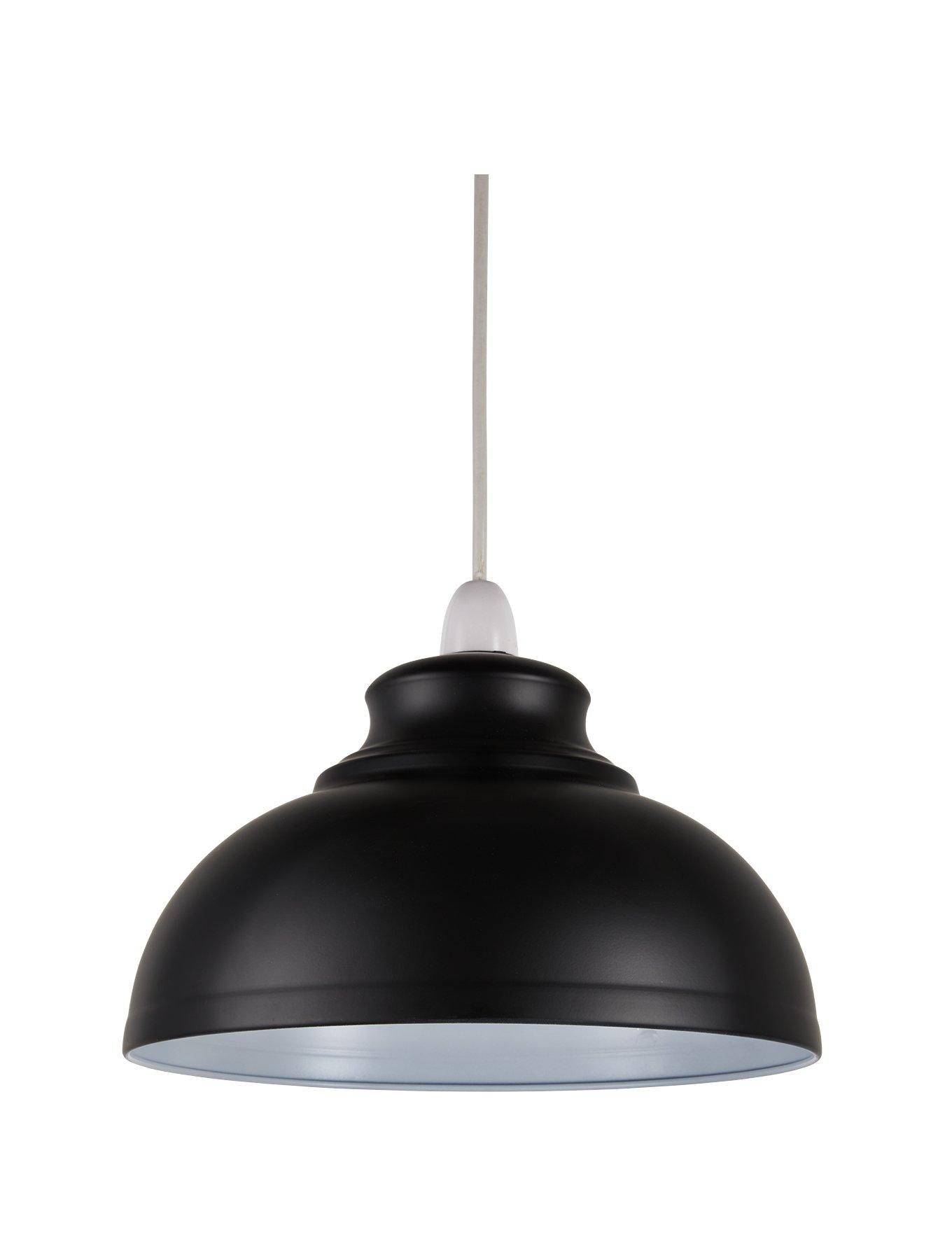Very Home Dome Spun Metal Shade - Black