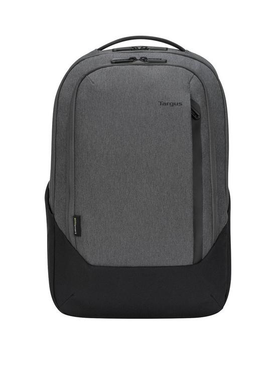 front image of targus-ecosmart-cypress-156-large-backpack-lt-grey