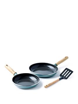 Product photograph of Greenpan Mayflower Healthy Ceramic Non-stick 2-piece Frying Pan Set With Spatula from very.co.uk