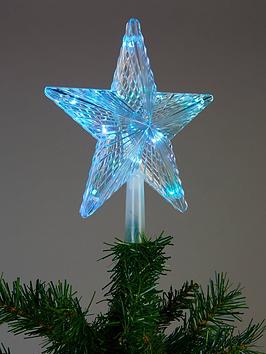 Product photograph of Very Home Colour Changing Christmas Tree Topper Star from very.co.uk