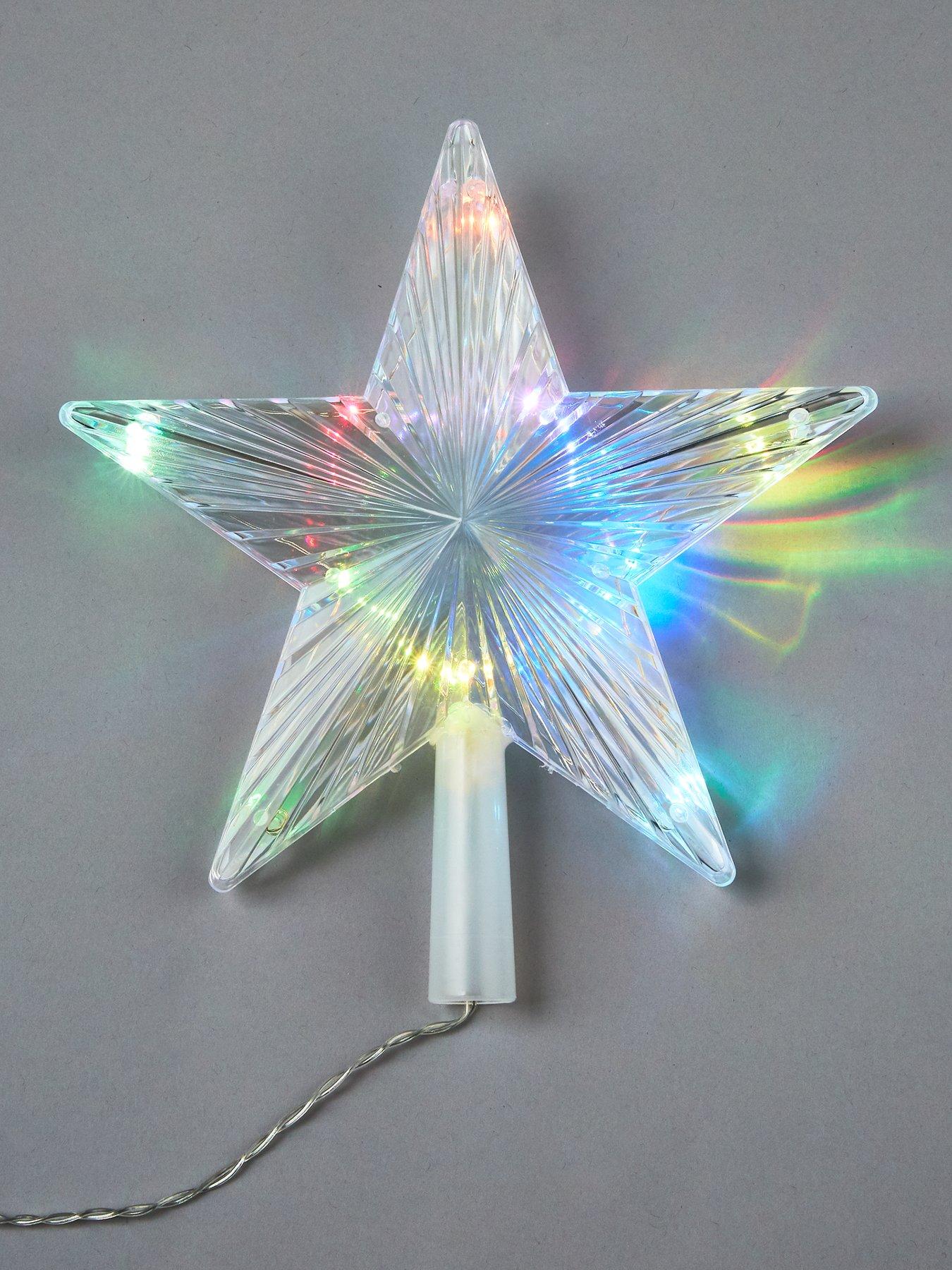Very Home Colour Changing Christmas Tree Topper Star very.co.uk