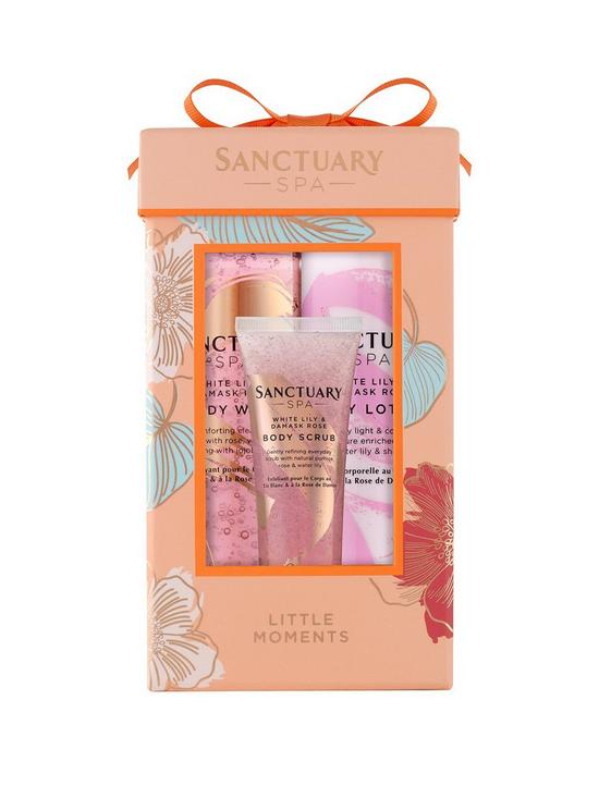 stillFront image of sanctuary-spa-little-moments-gift-set-total-net-weight-550ml