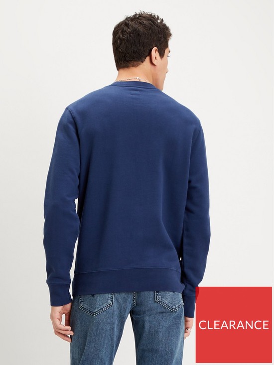 stillFront image of levis-original-crew-neck-sweatshirt-blue