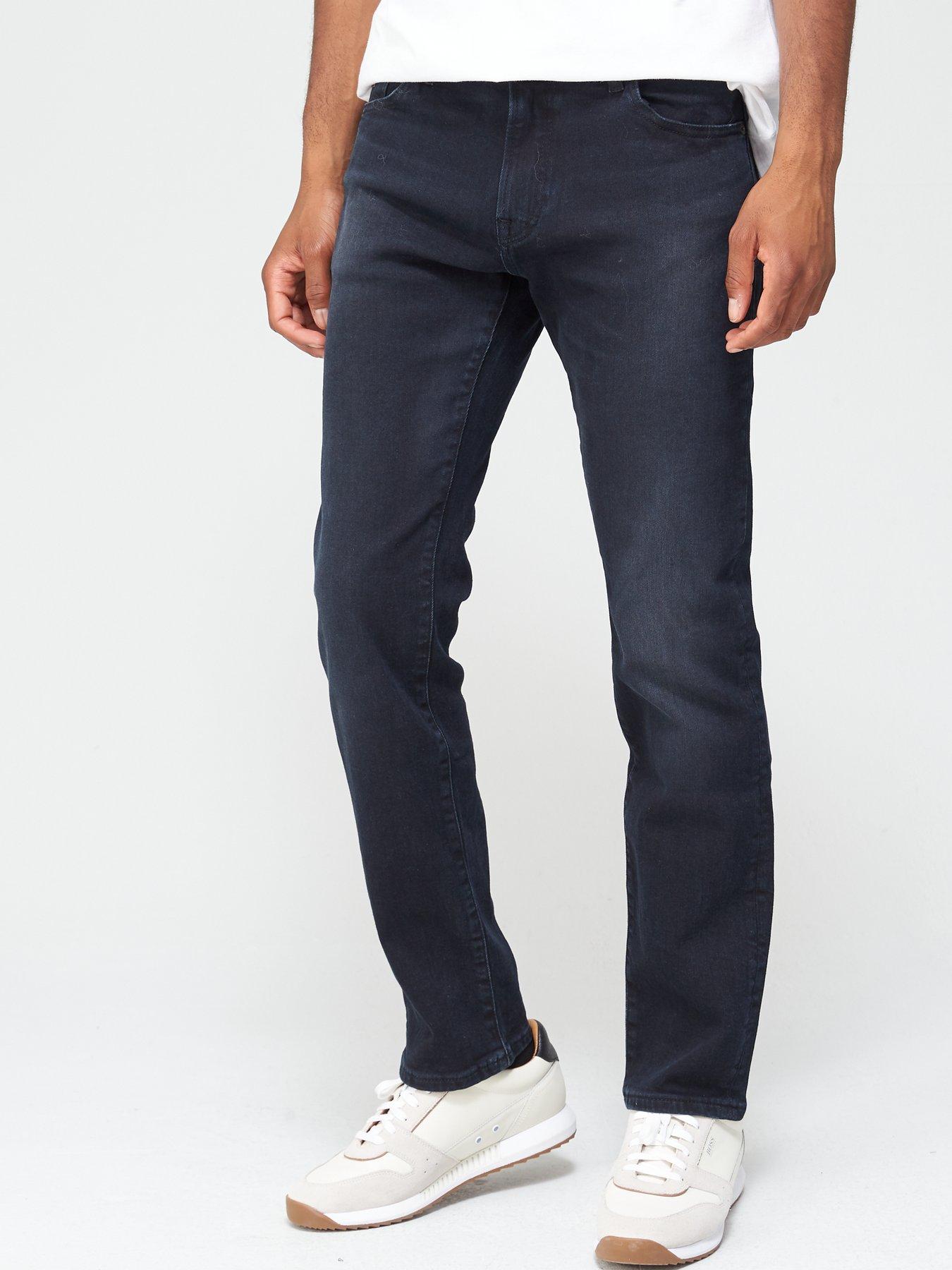 boss maine regular fit jeans dark blue