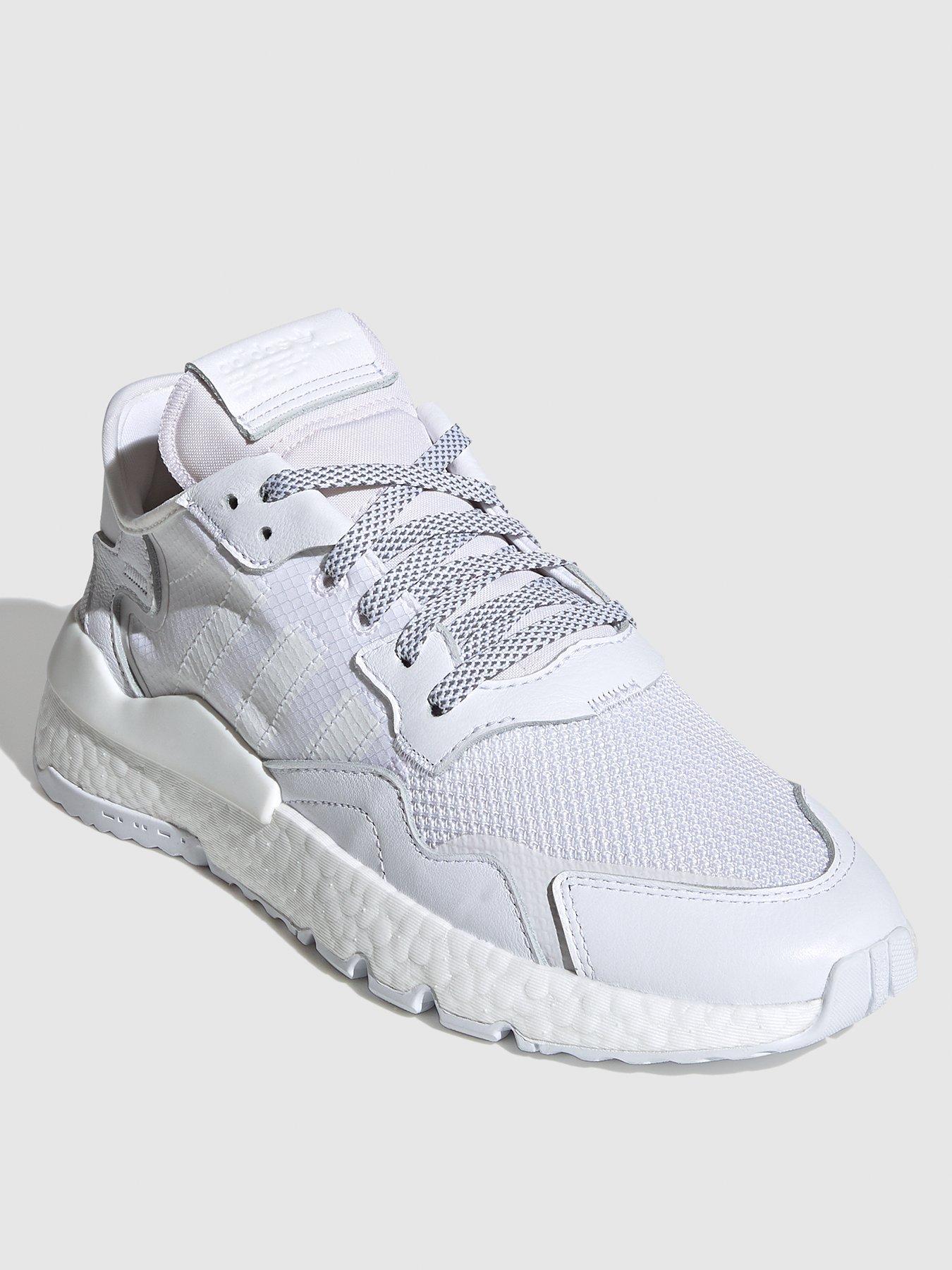 adidas originals nite jogger trainers white