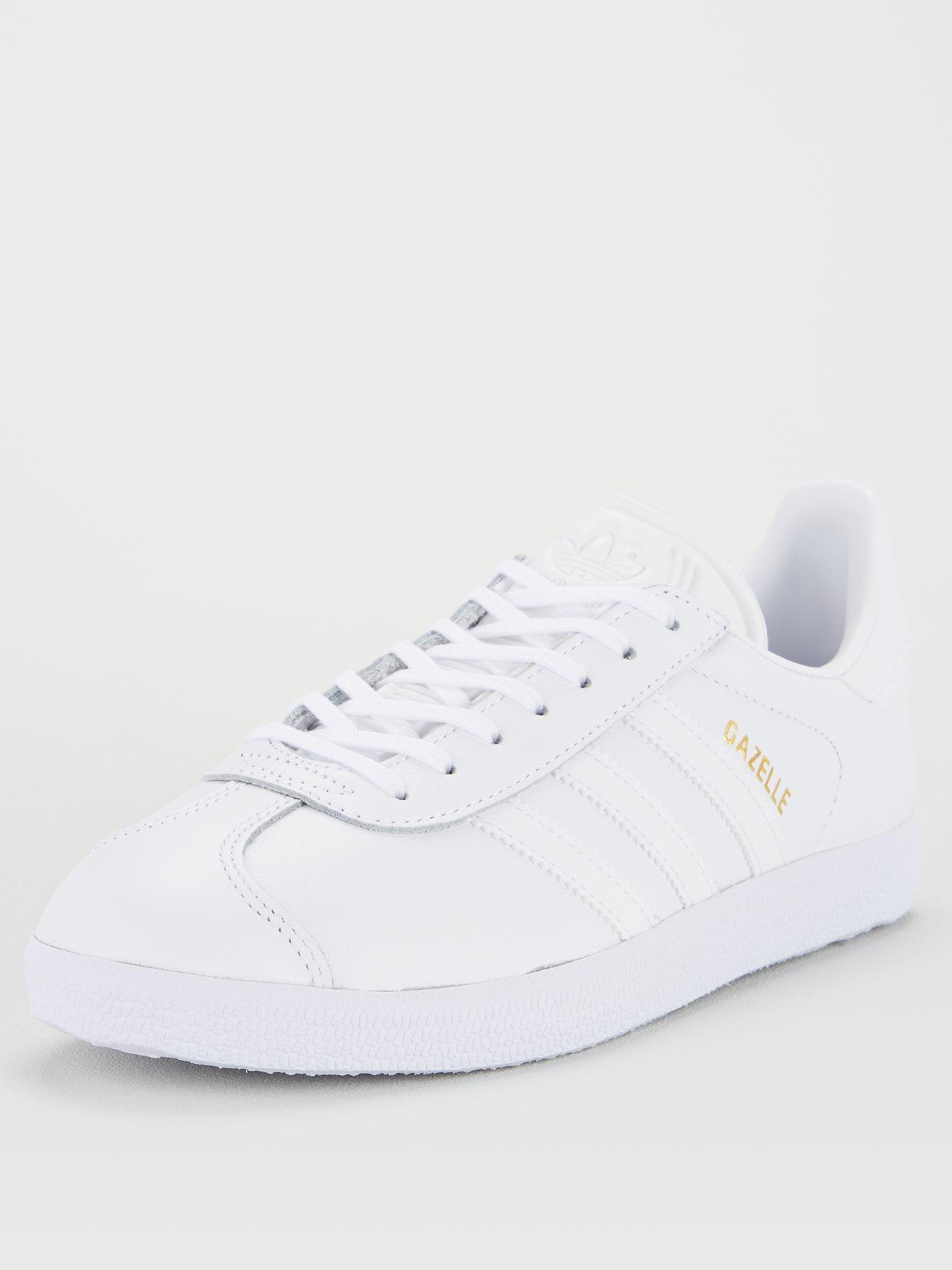 Adidas originals grey and white gazelle trainers outlet womens