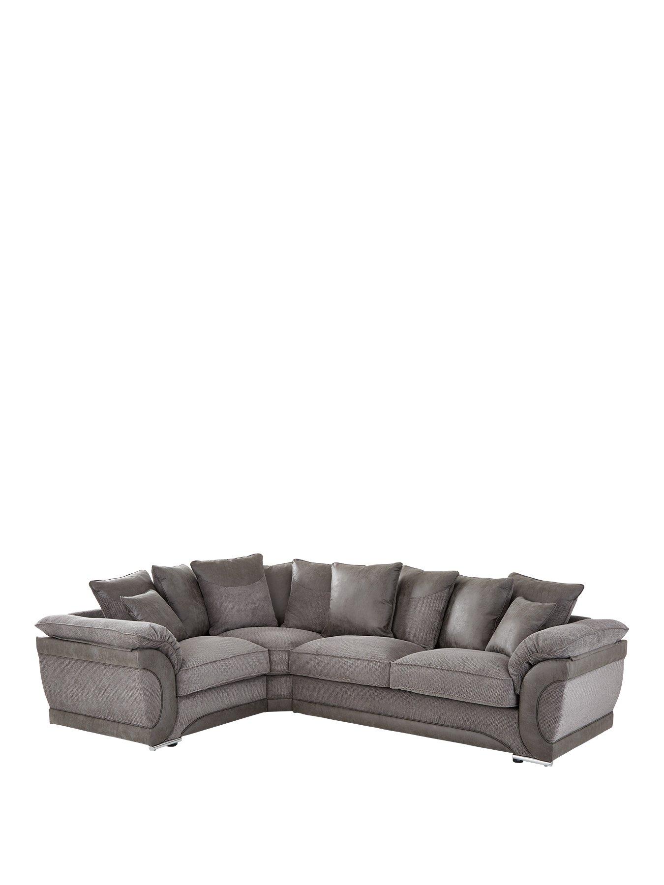 Product photograph of Very Home Labrinth Fabric Scatterback Left Hand 3 Piece Corner Group Sofa from very.co.uk