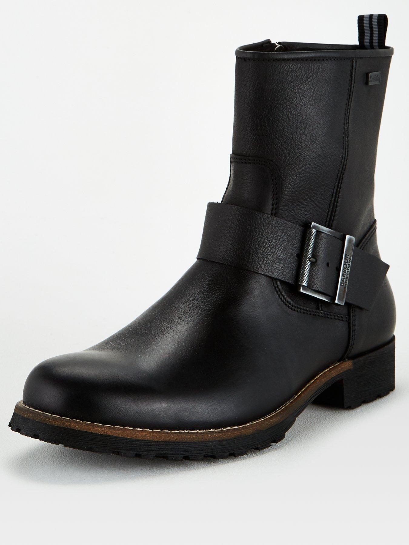 mens black biker boots