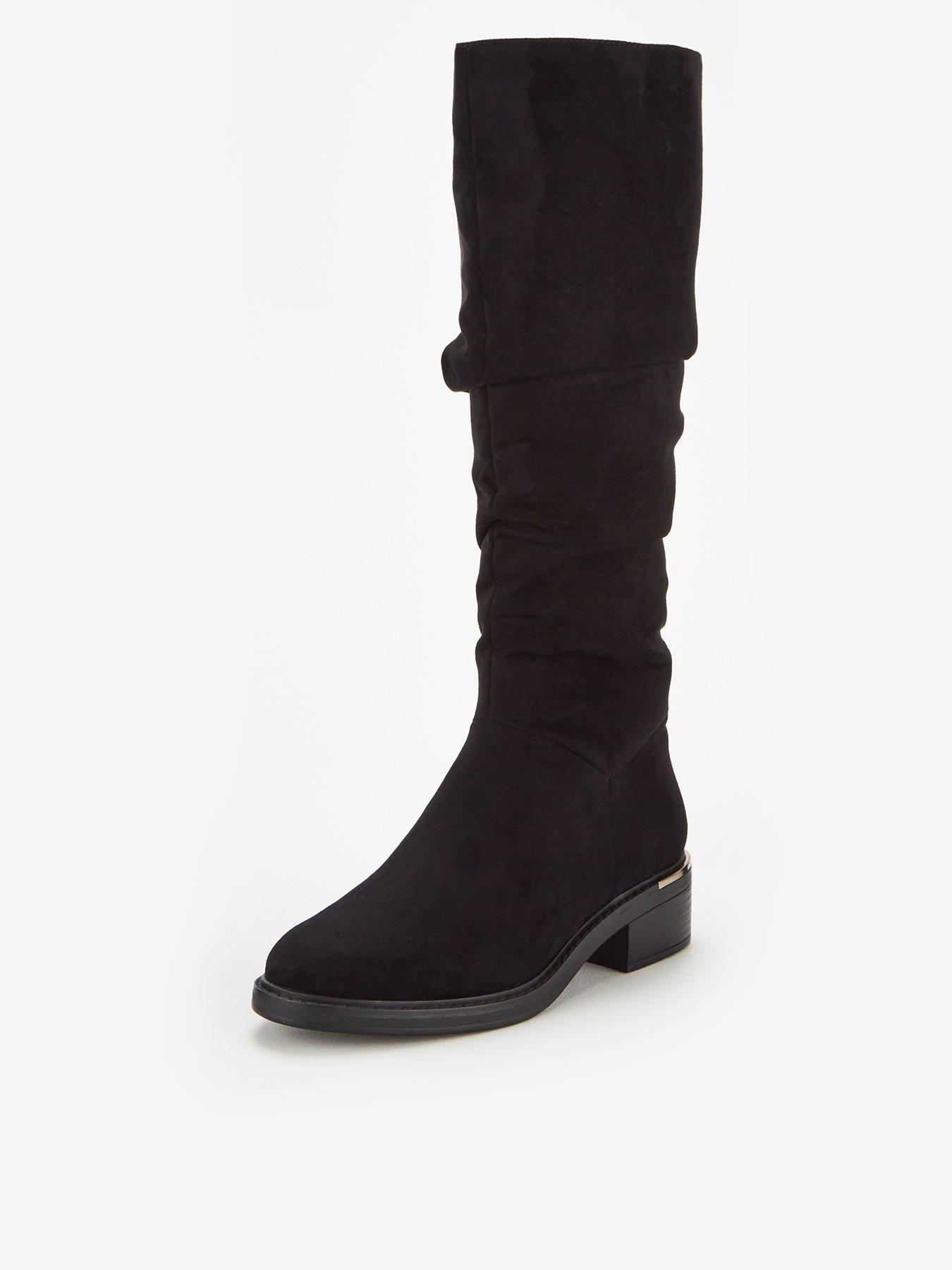 women's suede knee high boots uk