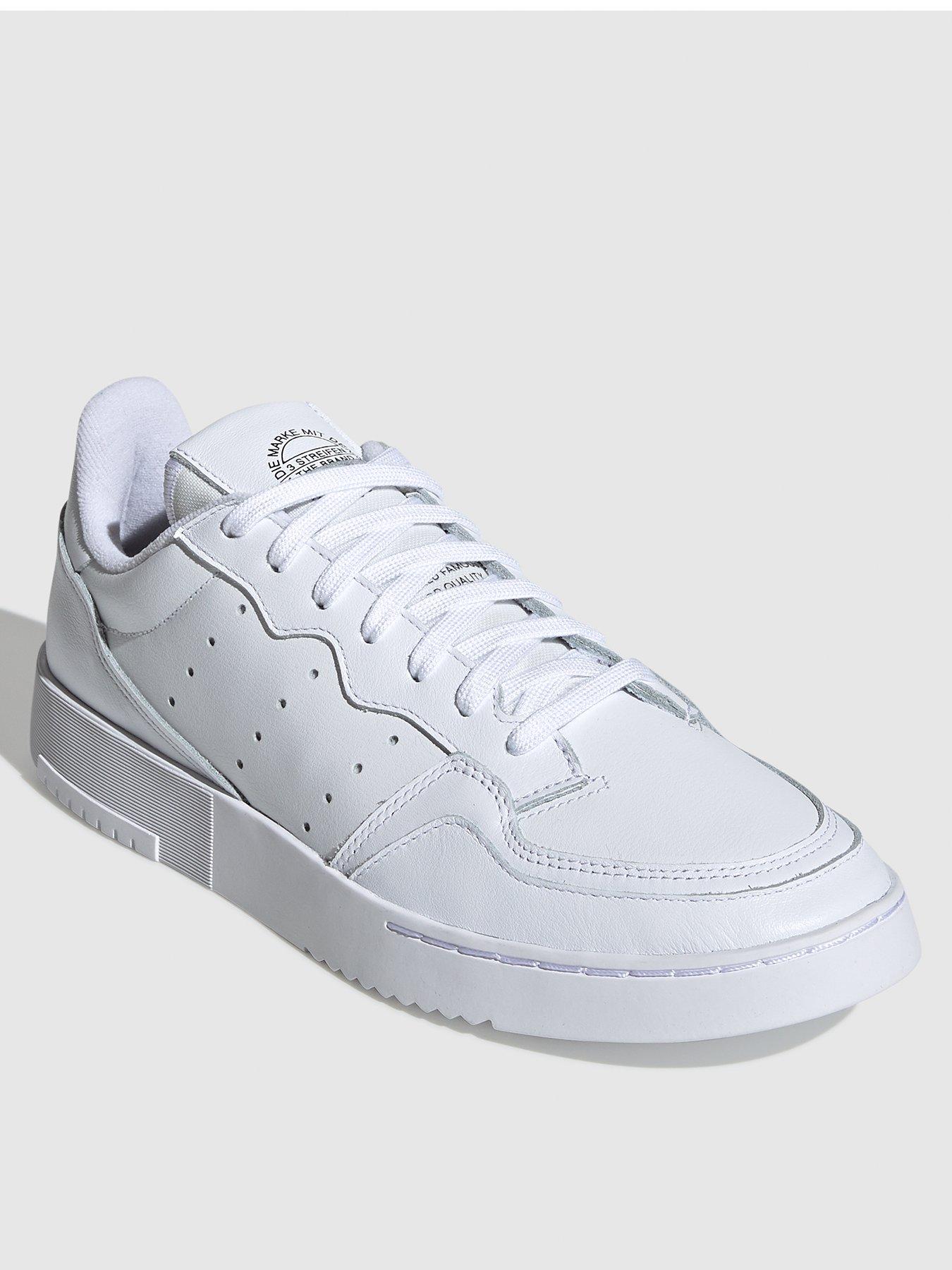 adidas originals supercourt trainers in white with cord heel tab