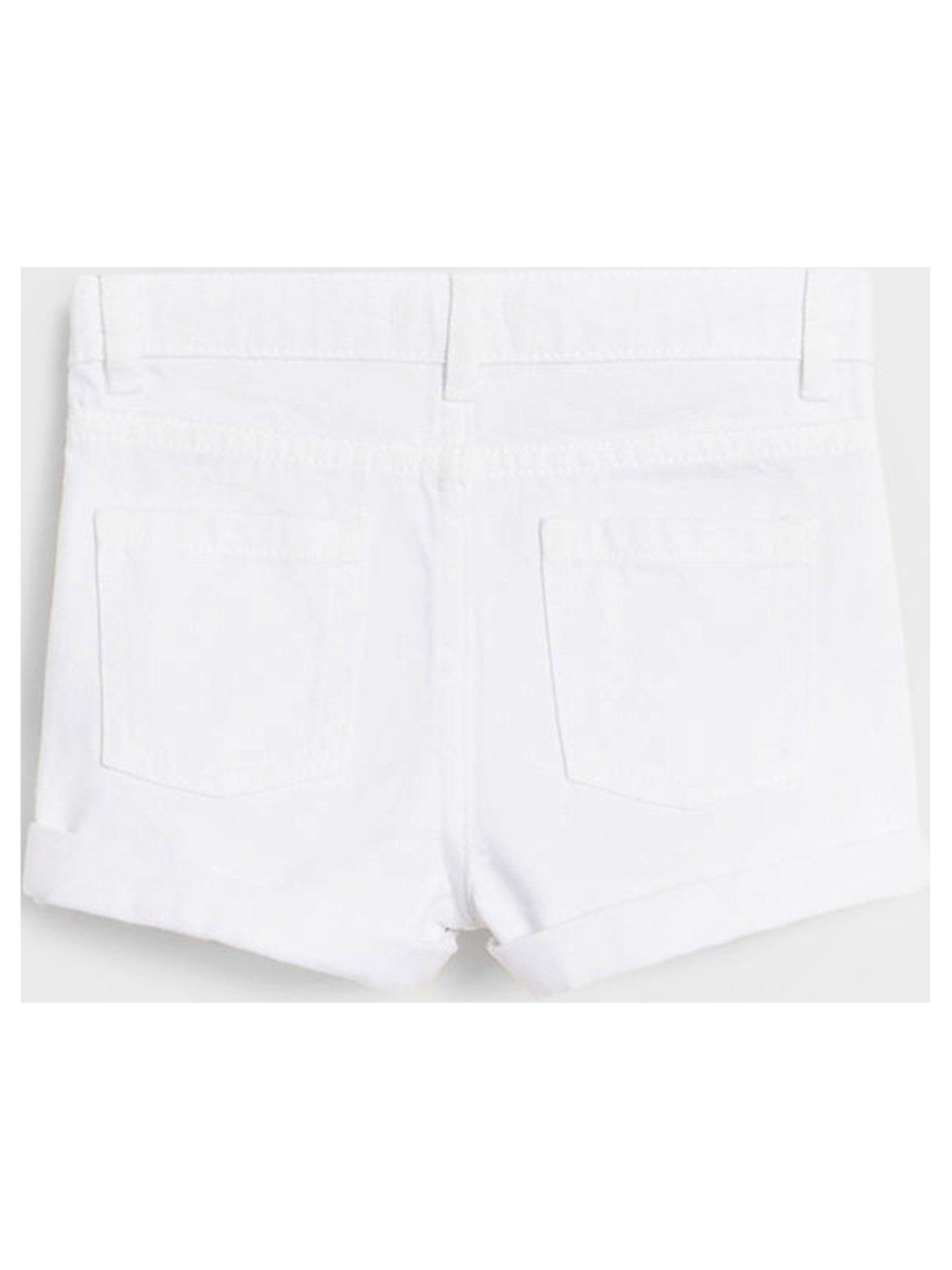 baby girl white denim shorts