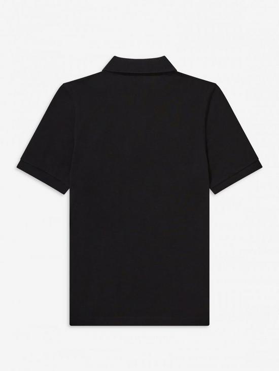 Fred Perry Plain Polo Shirt - Black | very.co.uk
