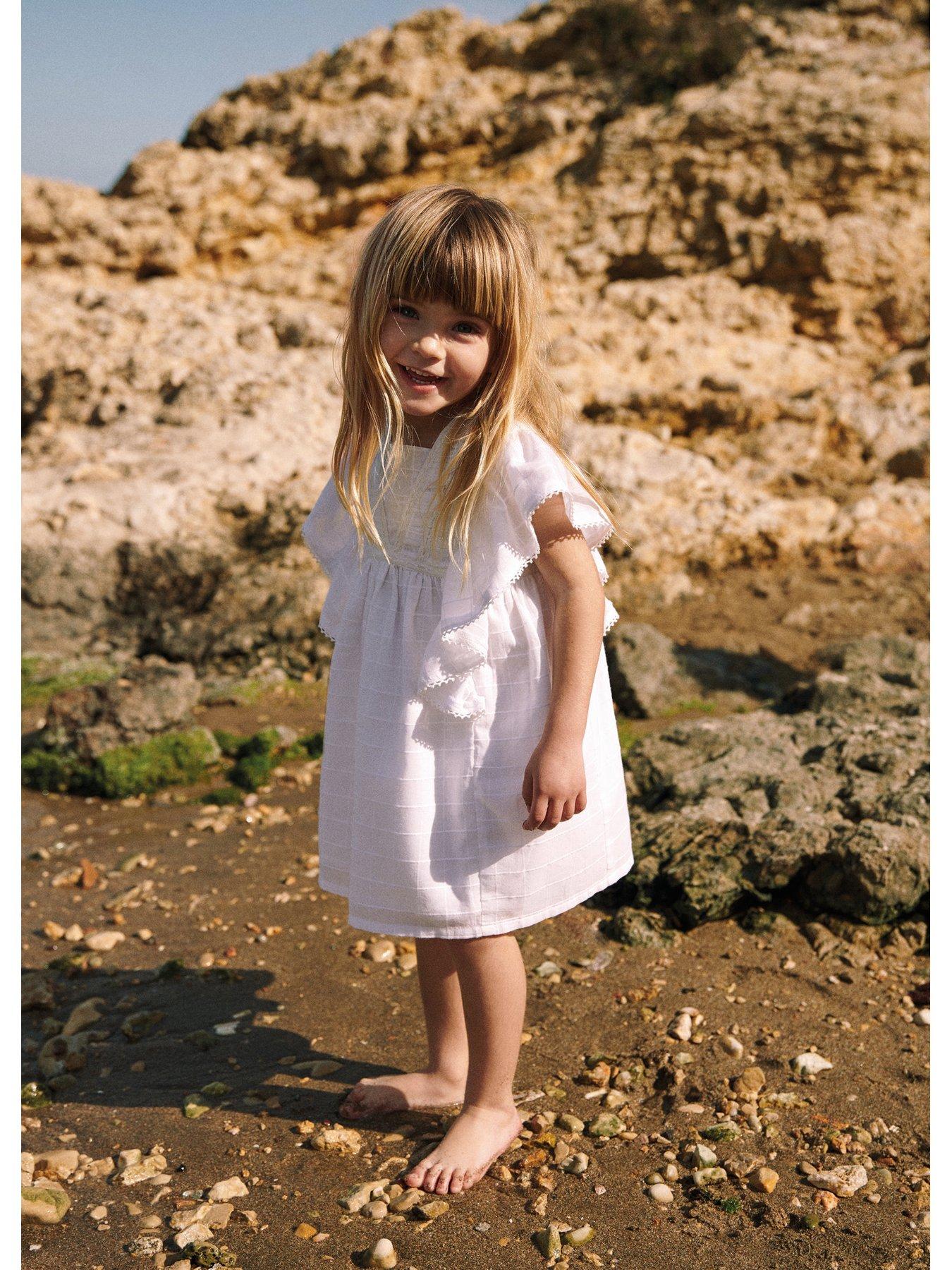 girls white broderie dress