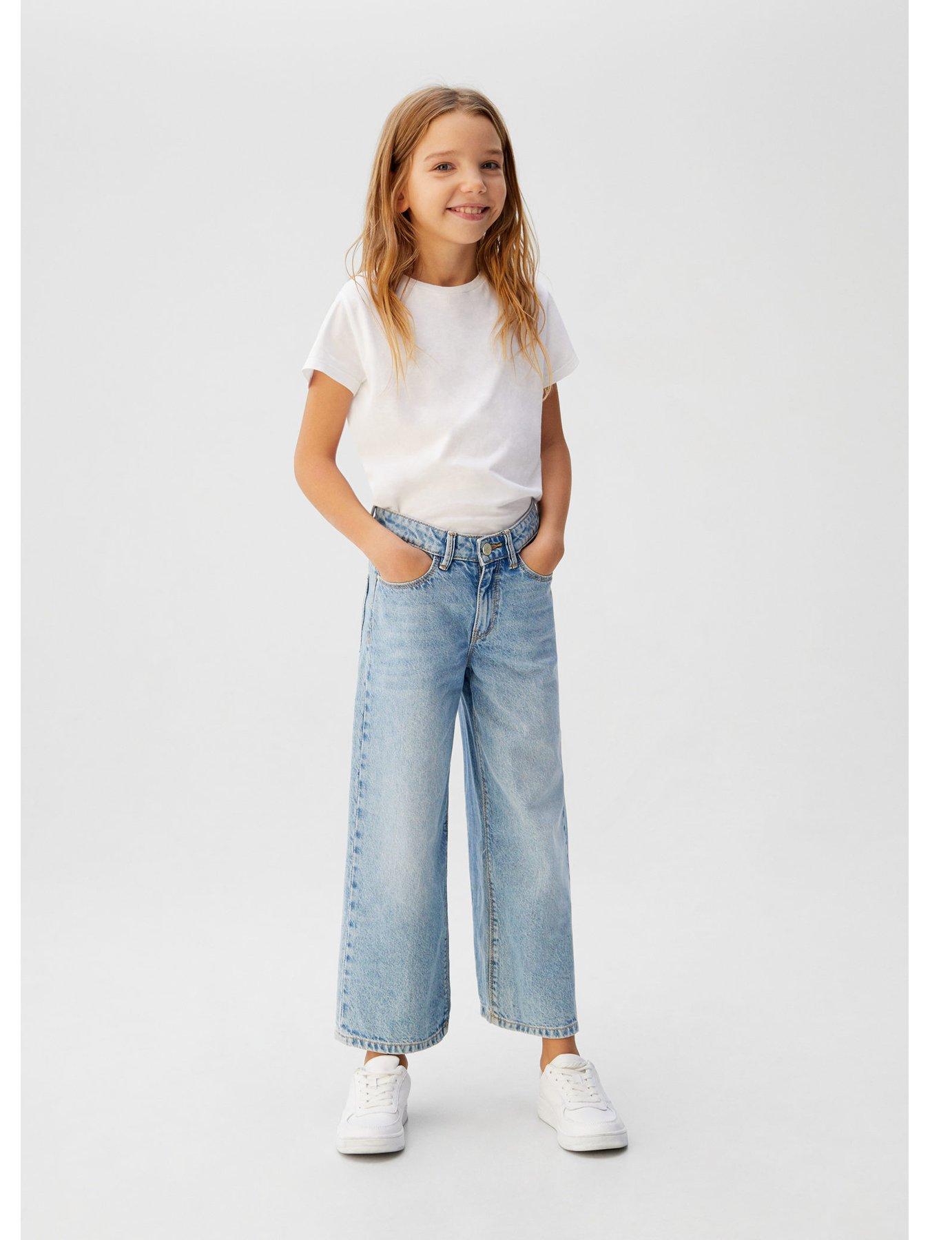 Mango Girls Denim Culottes Light Blue Very Co Uk