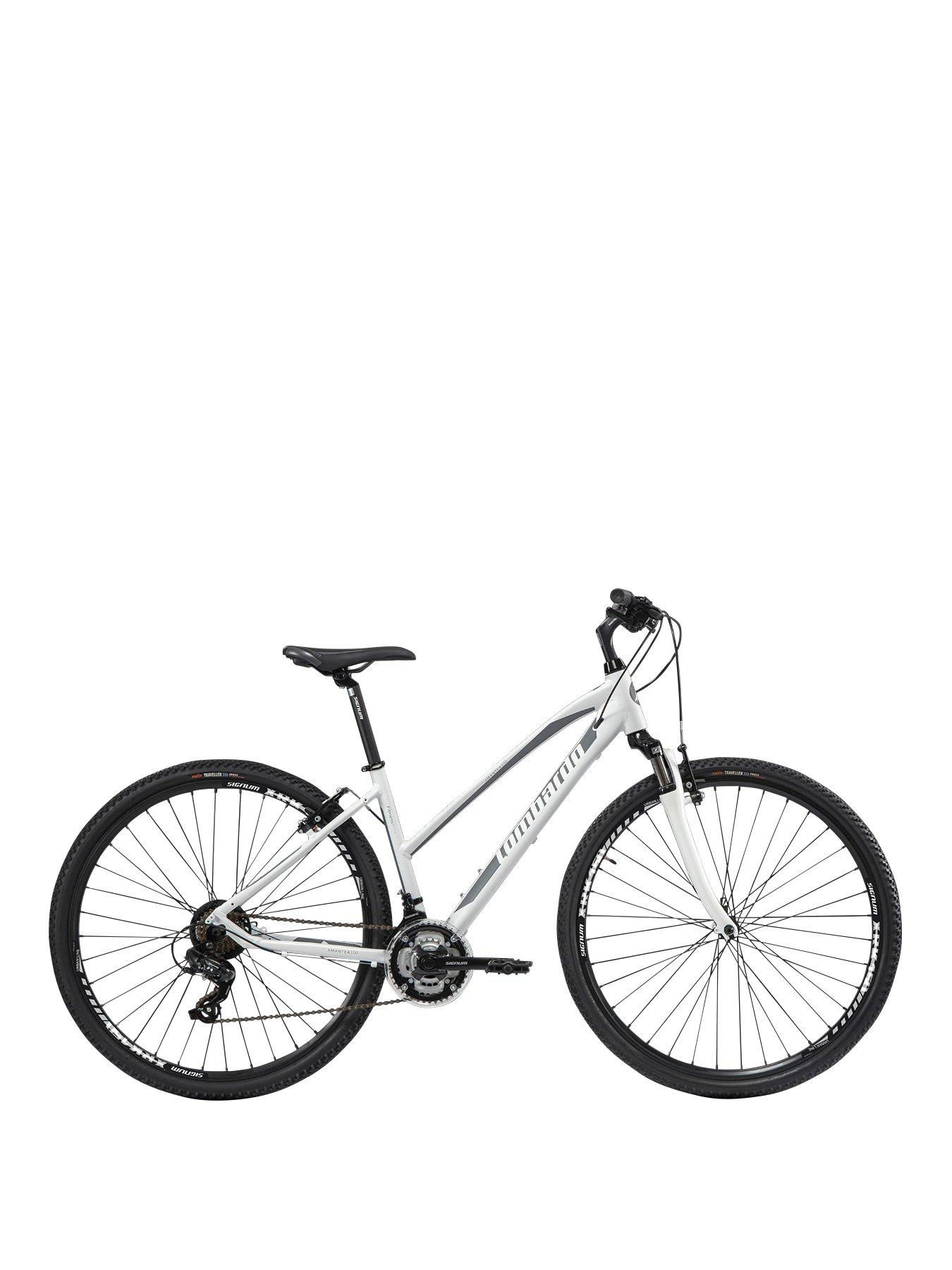 ladies hybrid bike with front suspension