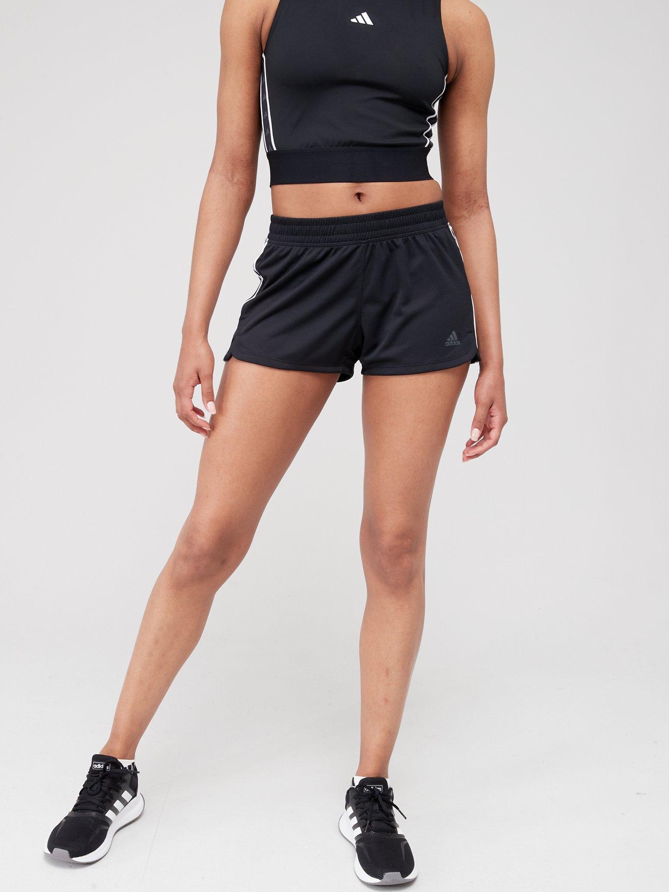 adidas 3 stripe knit shorts