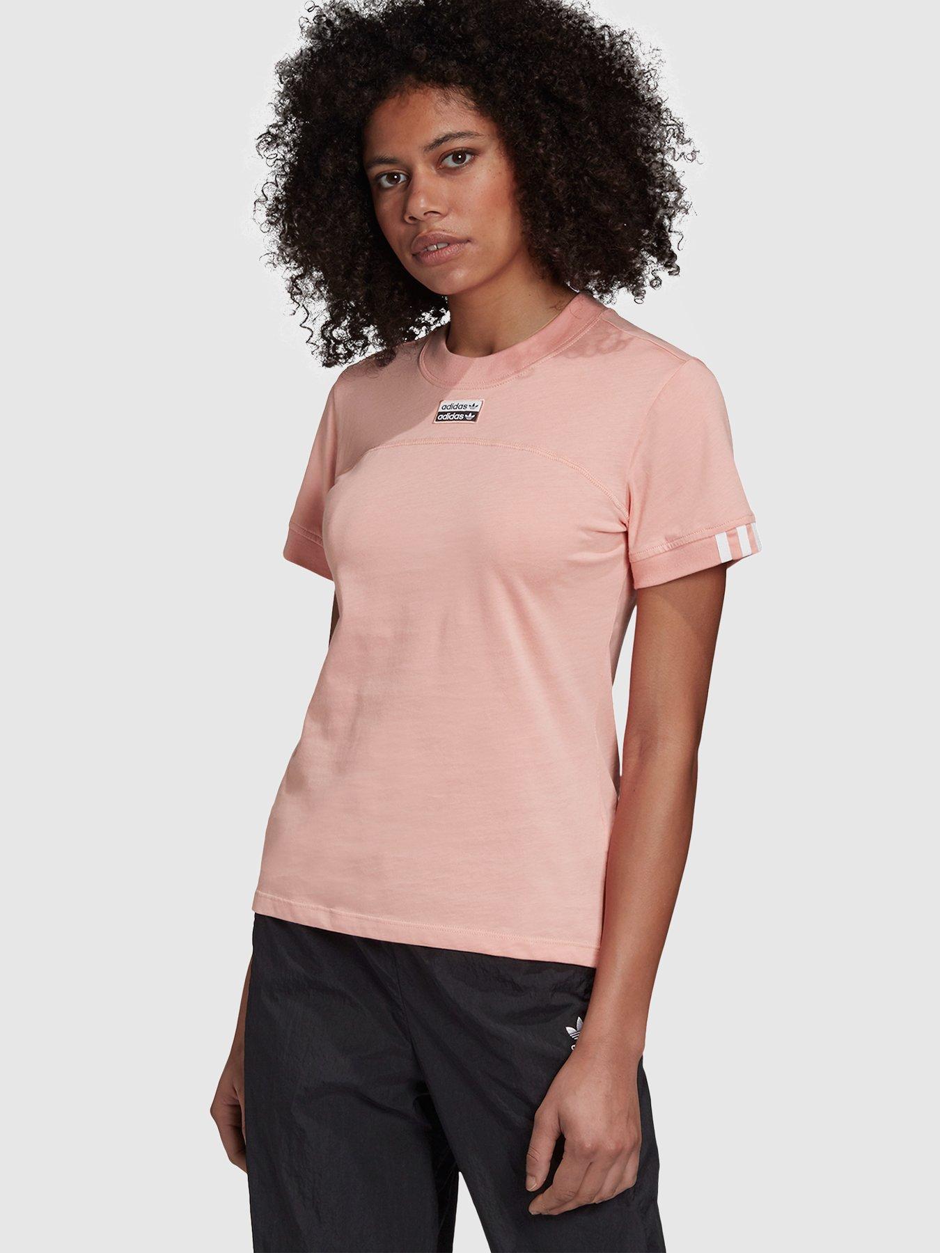 pink adidas shirt womens