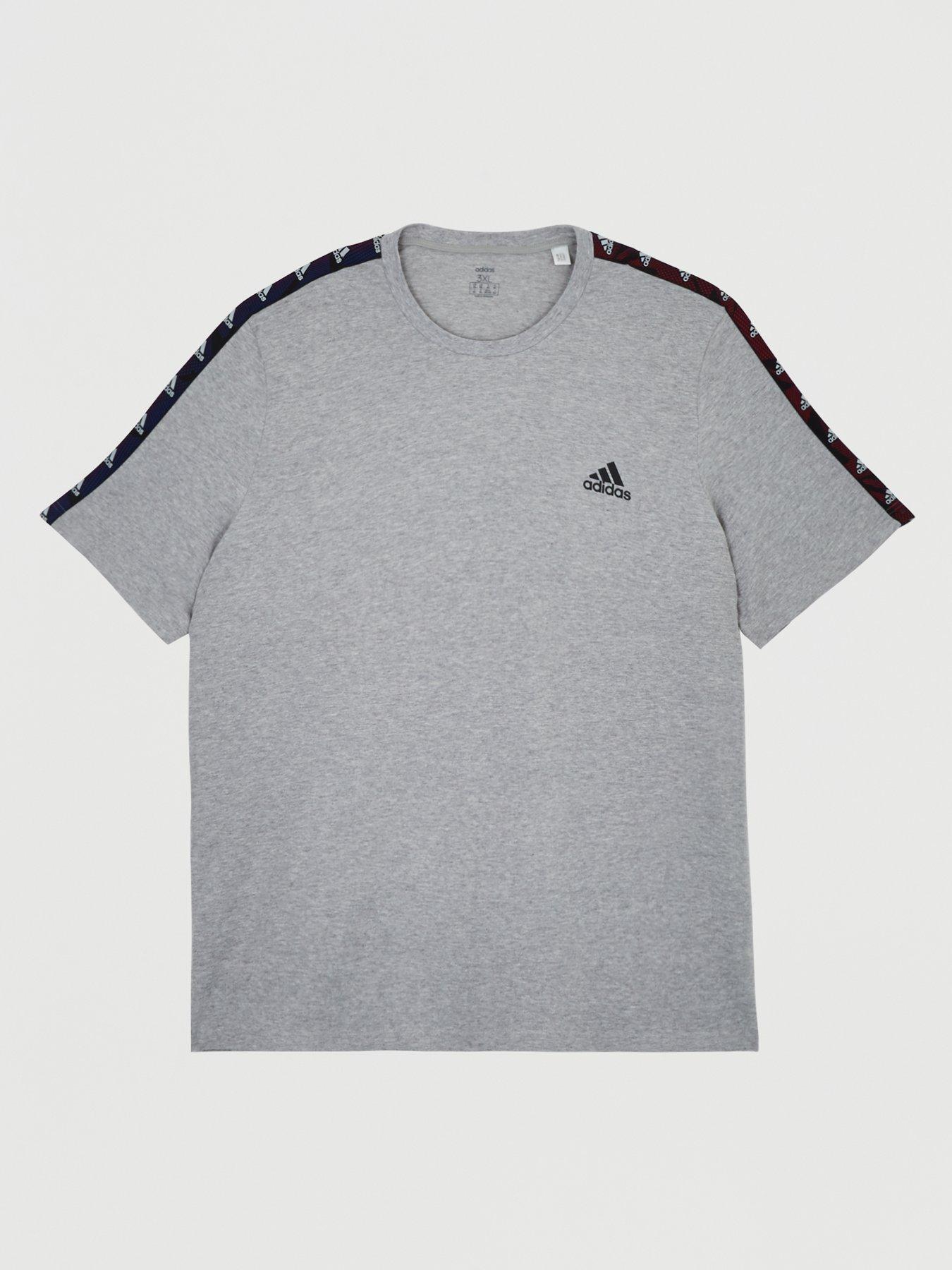 Adidas adidas Plus Size Essential Tape T-Shirt - Grey, 3Xl, Men