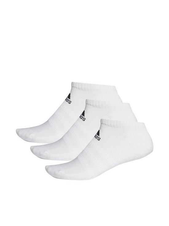 front image of adidas-cushionnbsplow-sock-3-pack-white