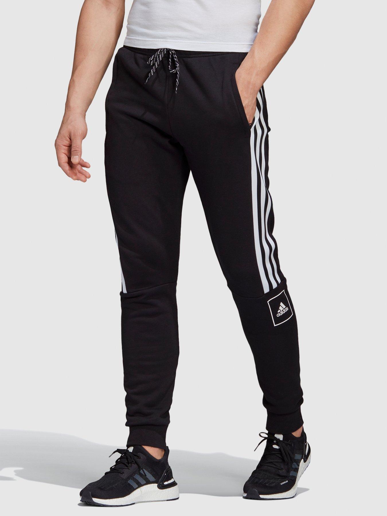 adidas 3 Stripe Tape Pants - Black | very.co.uk