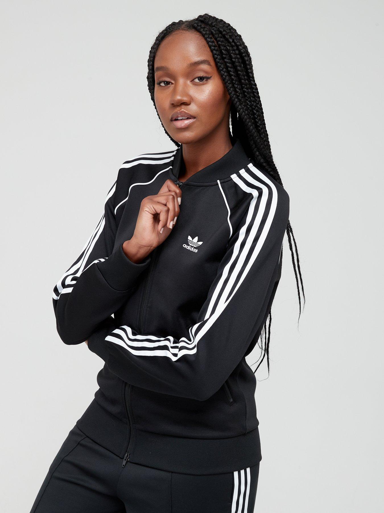 adidas originals superstar track jacket in black