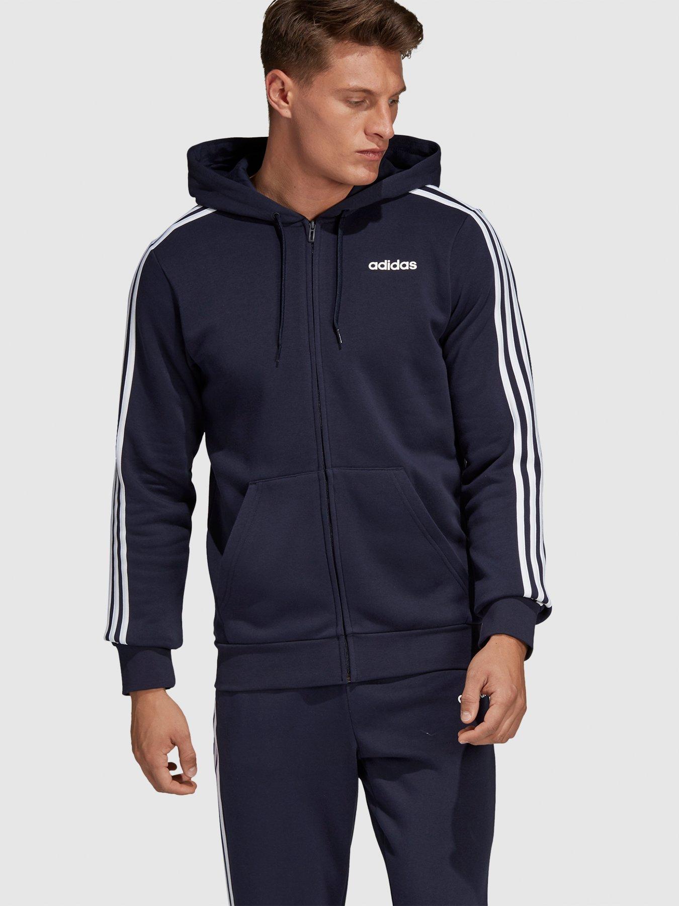 adidas men's essential fleece zip hoodie
