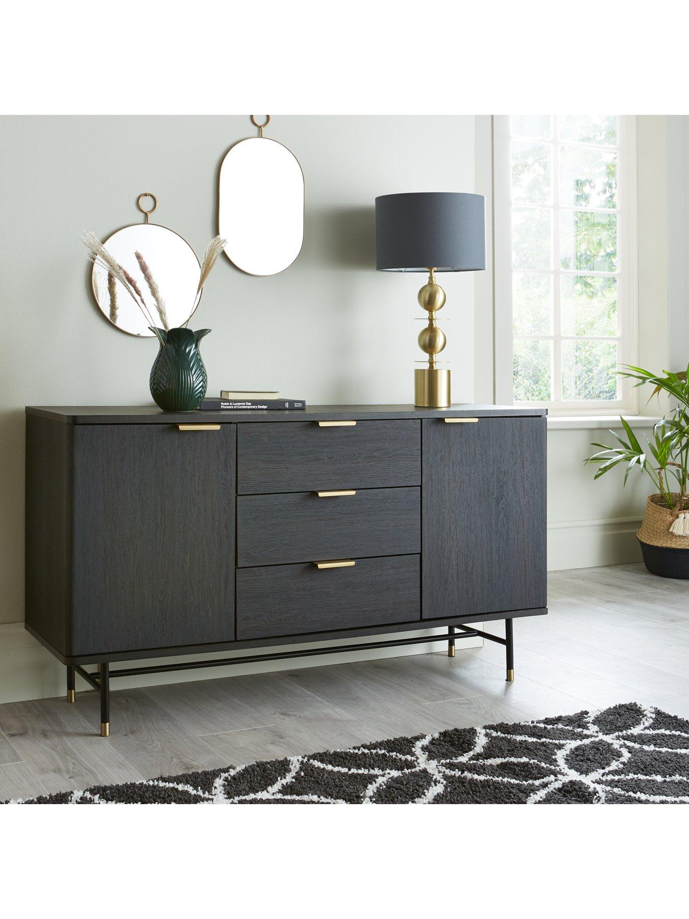 Black and deals copper sideboard