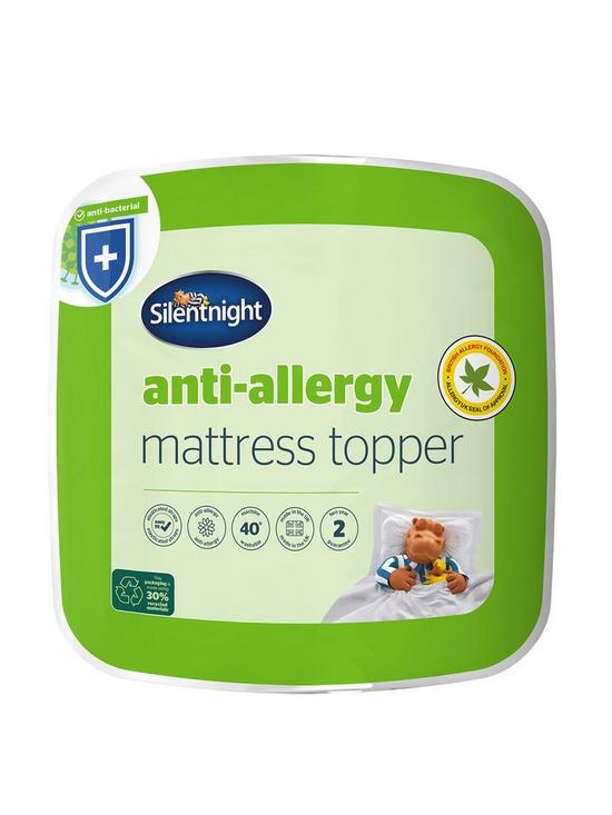front image of silentnight-anti-allergy-mattress-topper
