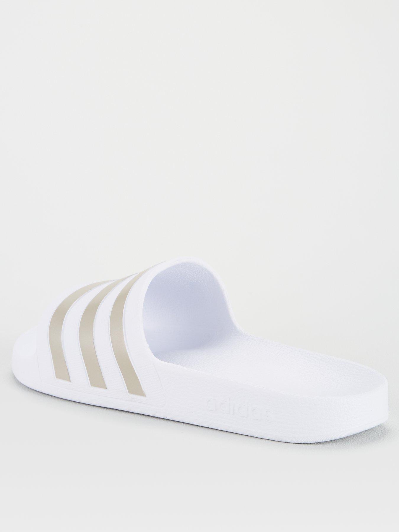 adilette aqua slides white