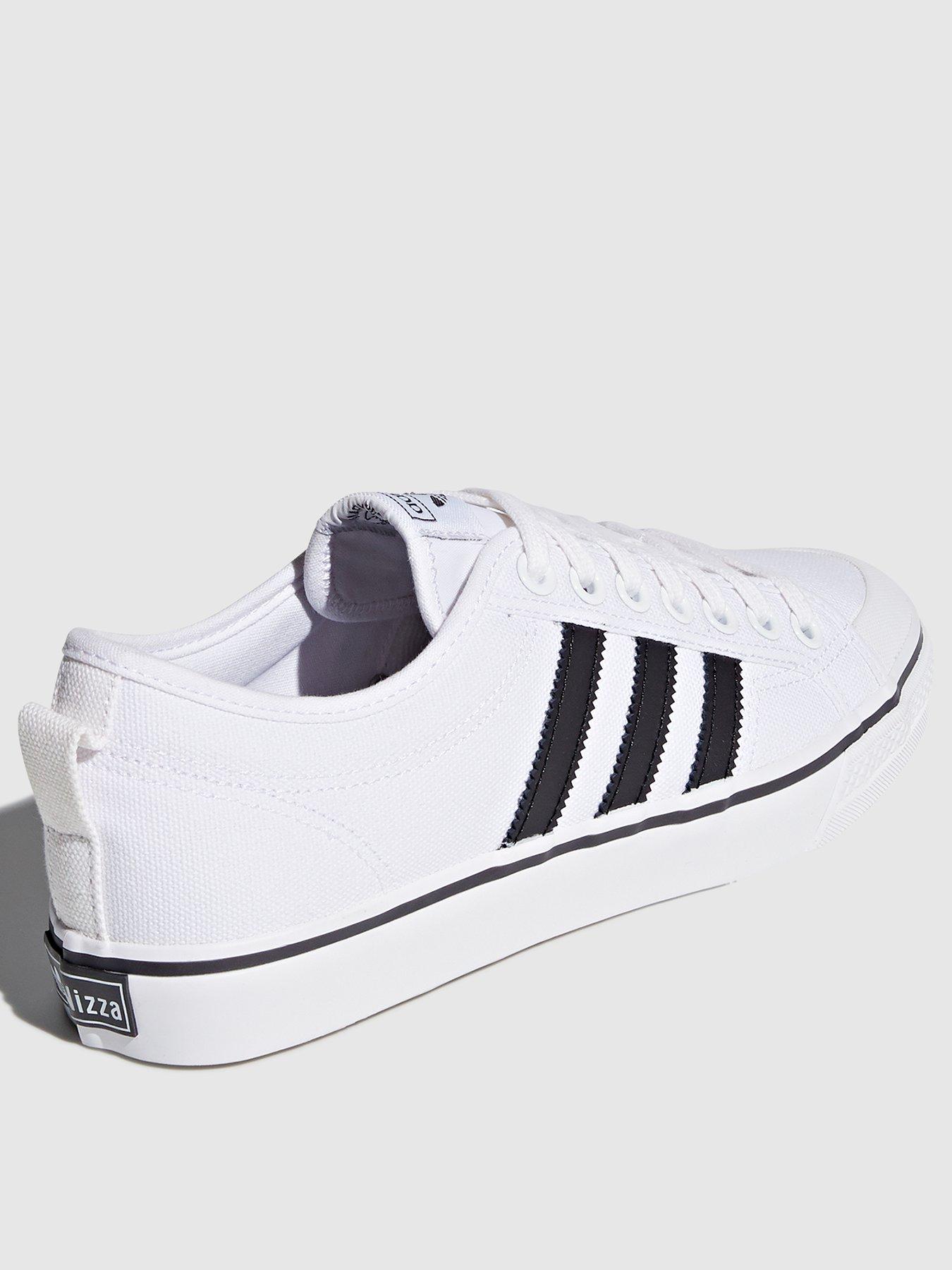 Adidas black and white nizza cheap trainers