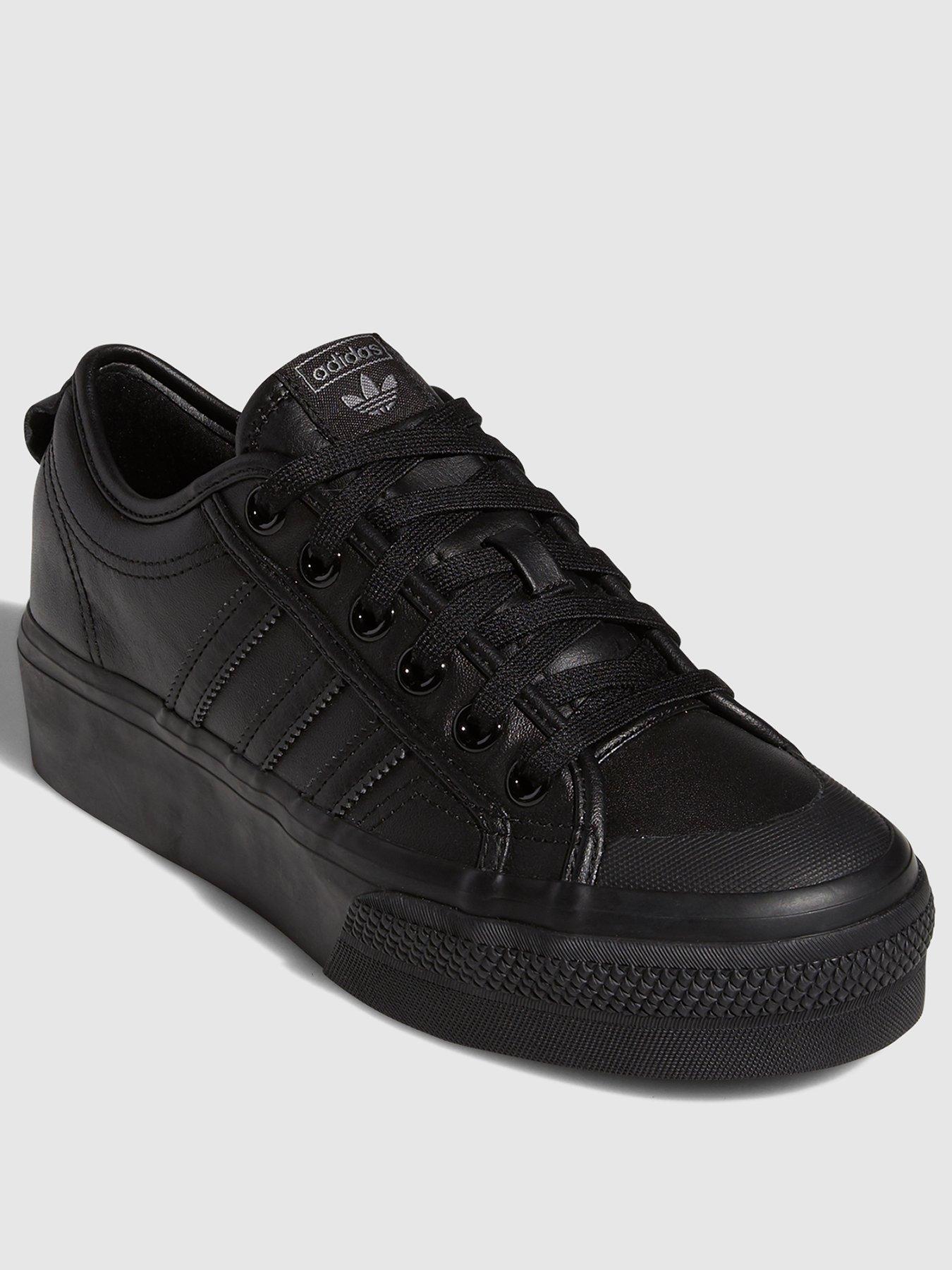 adidas black nizza trainers