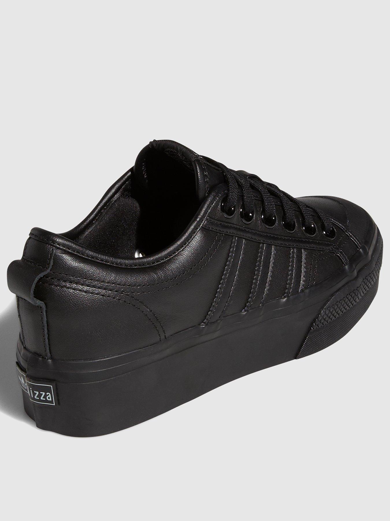 adidas nizza black leather