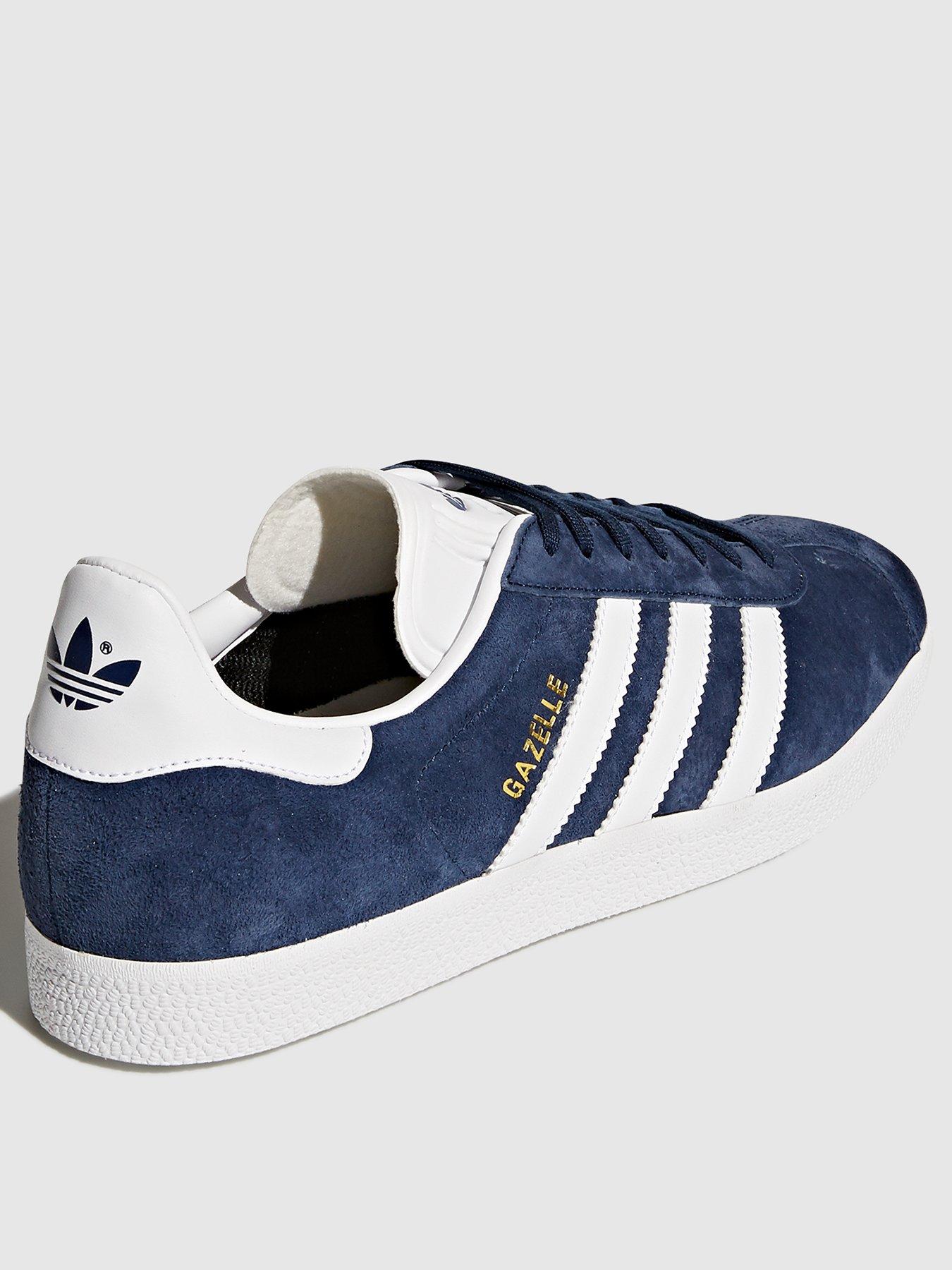 white and navy gazelles