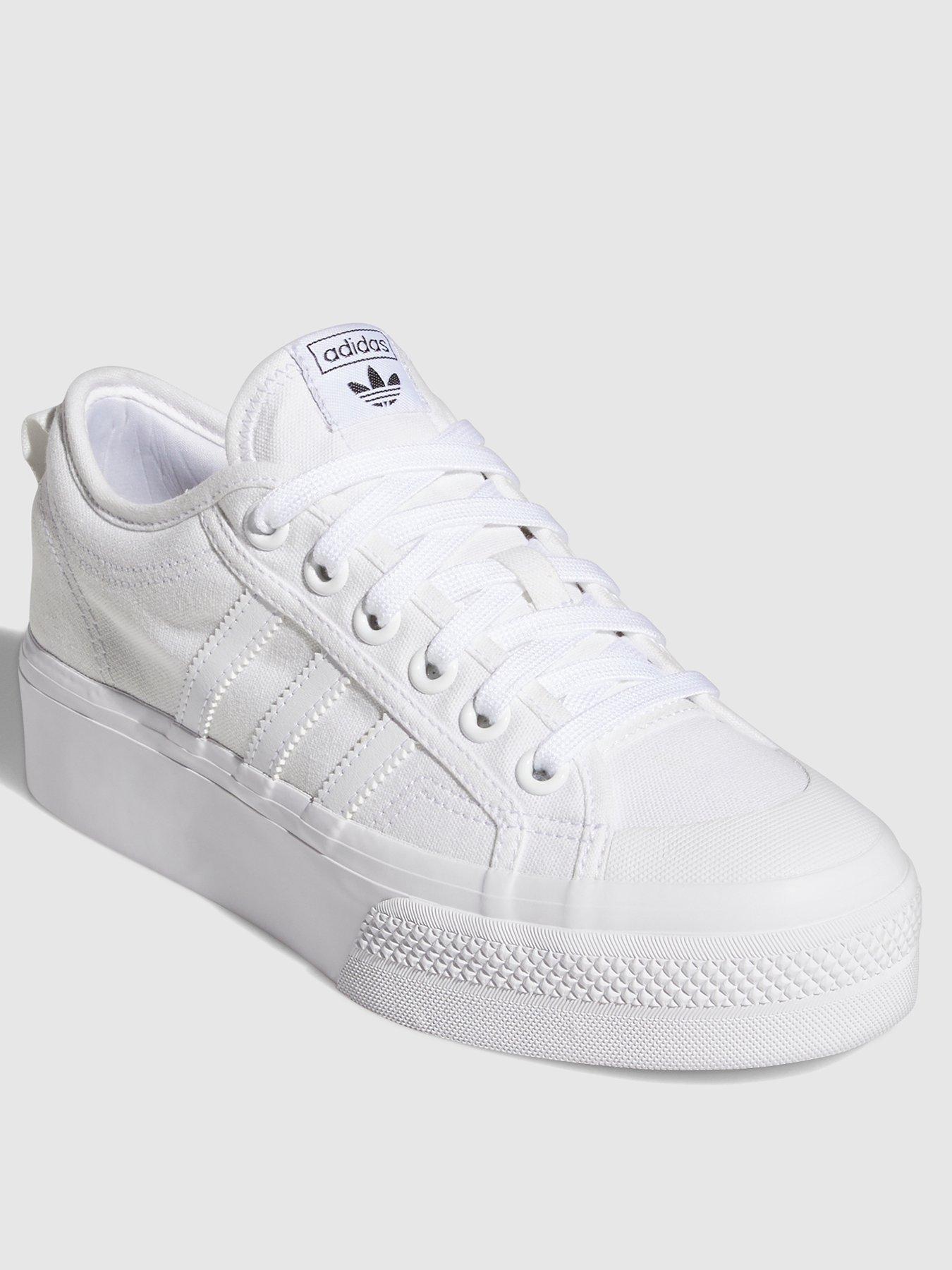 undefined Womens Nizza Platform Trainers - White