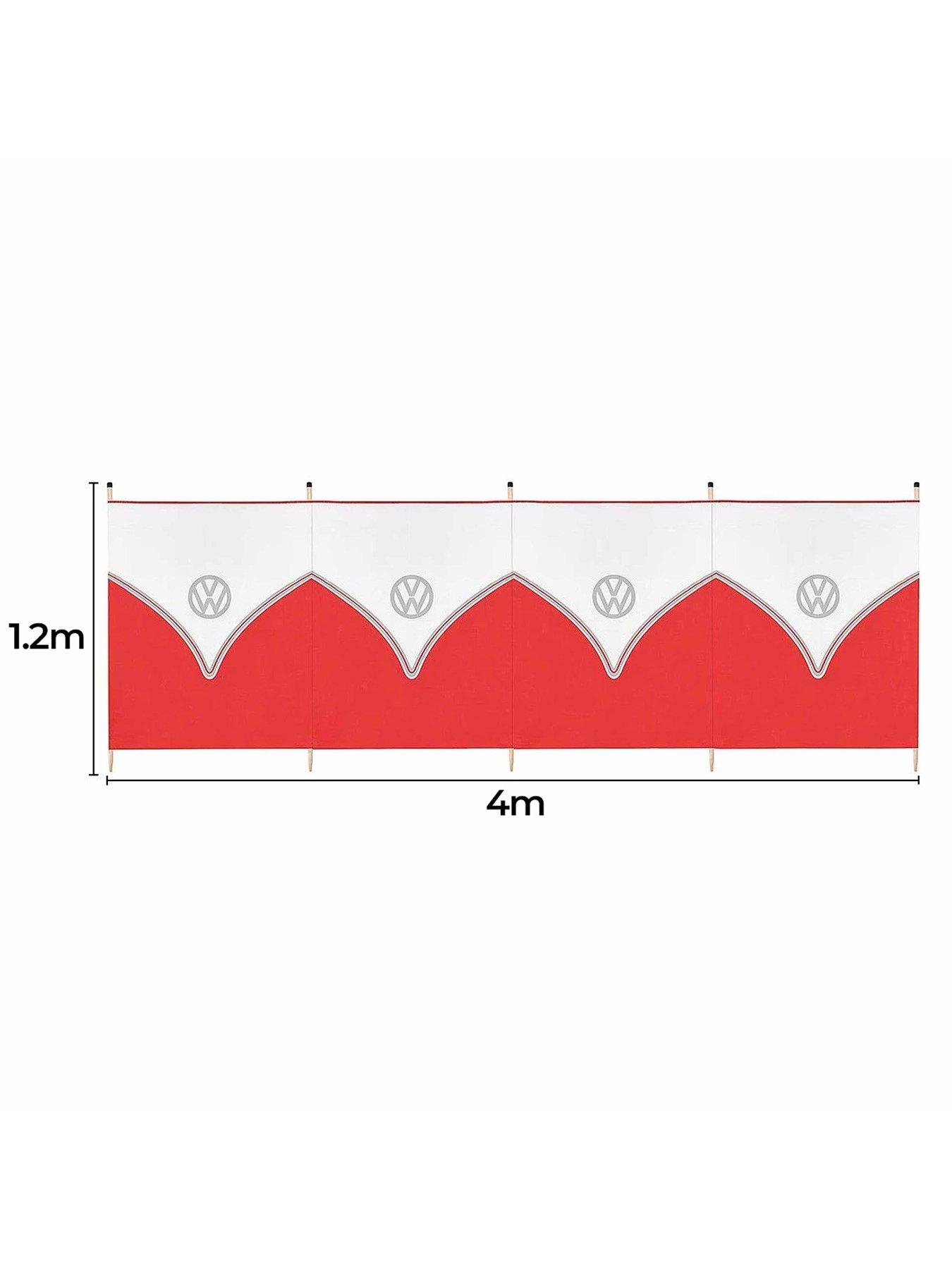Image 6 of 6 of Volkswagen VW 5 Pole Tall Windbreak - Red