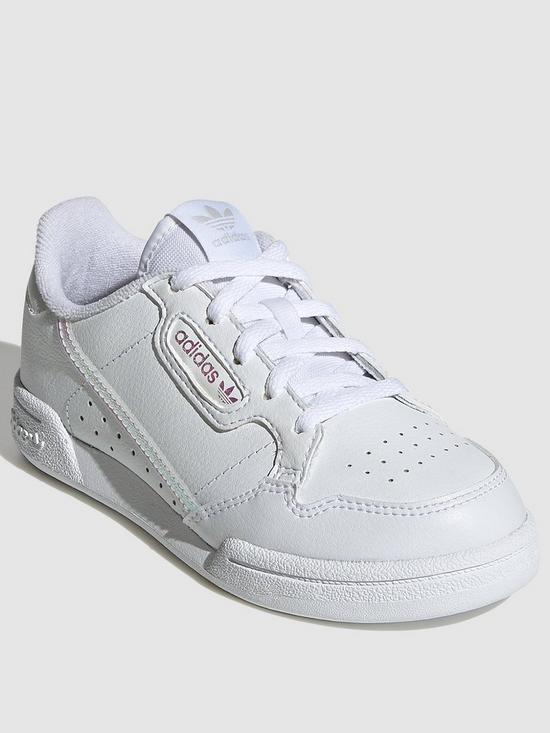 front image of adidas-originals-continental-80-childrens-trainers-white