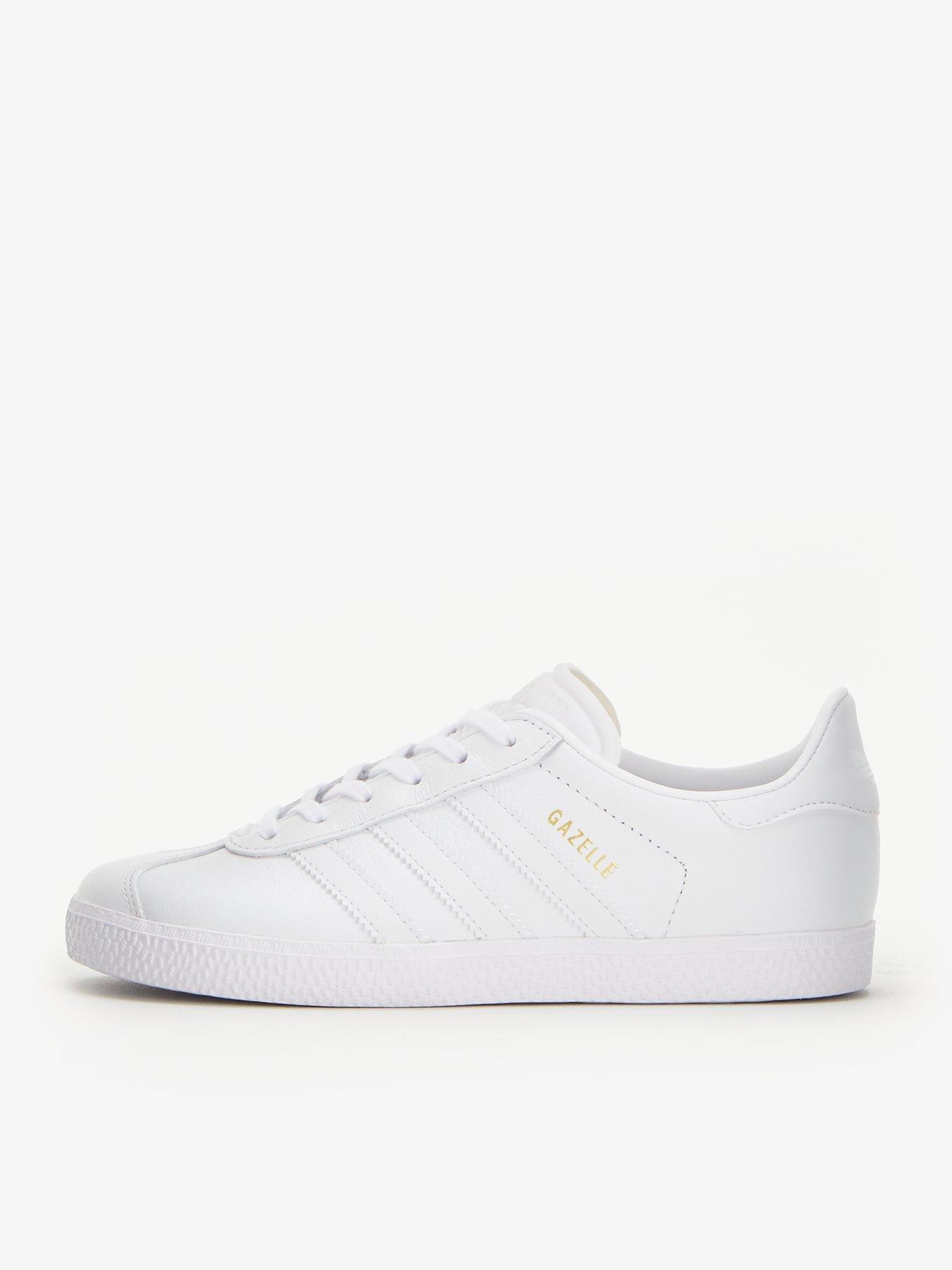 adidas Originals Gazelle Trainers - White/White | very.co.uk