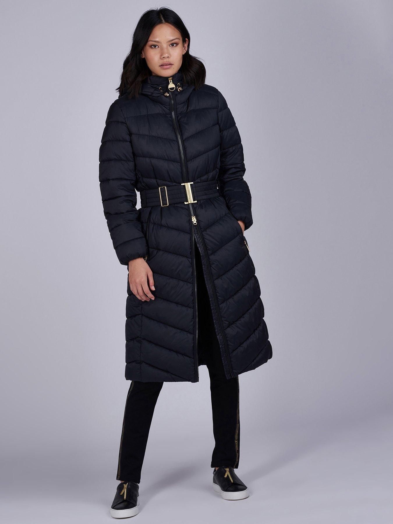 barbour lineout long quilted coat