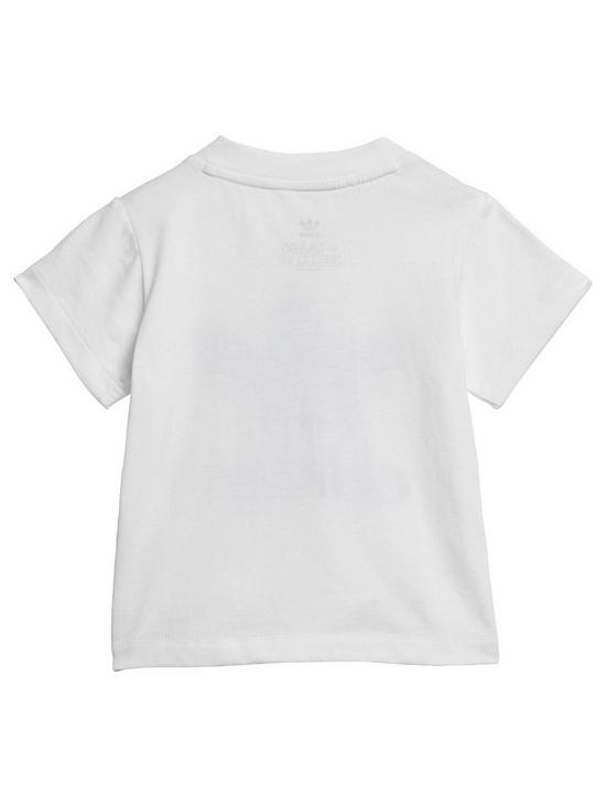 back image of adidas-originals-infantsnbspshort-t-shirt-set-whiteblue