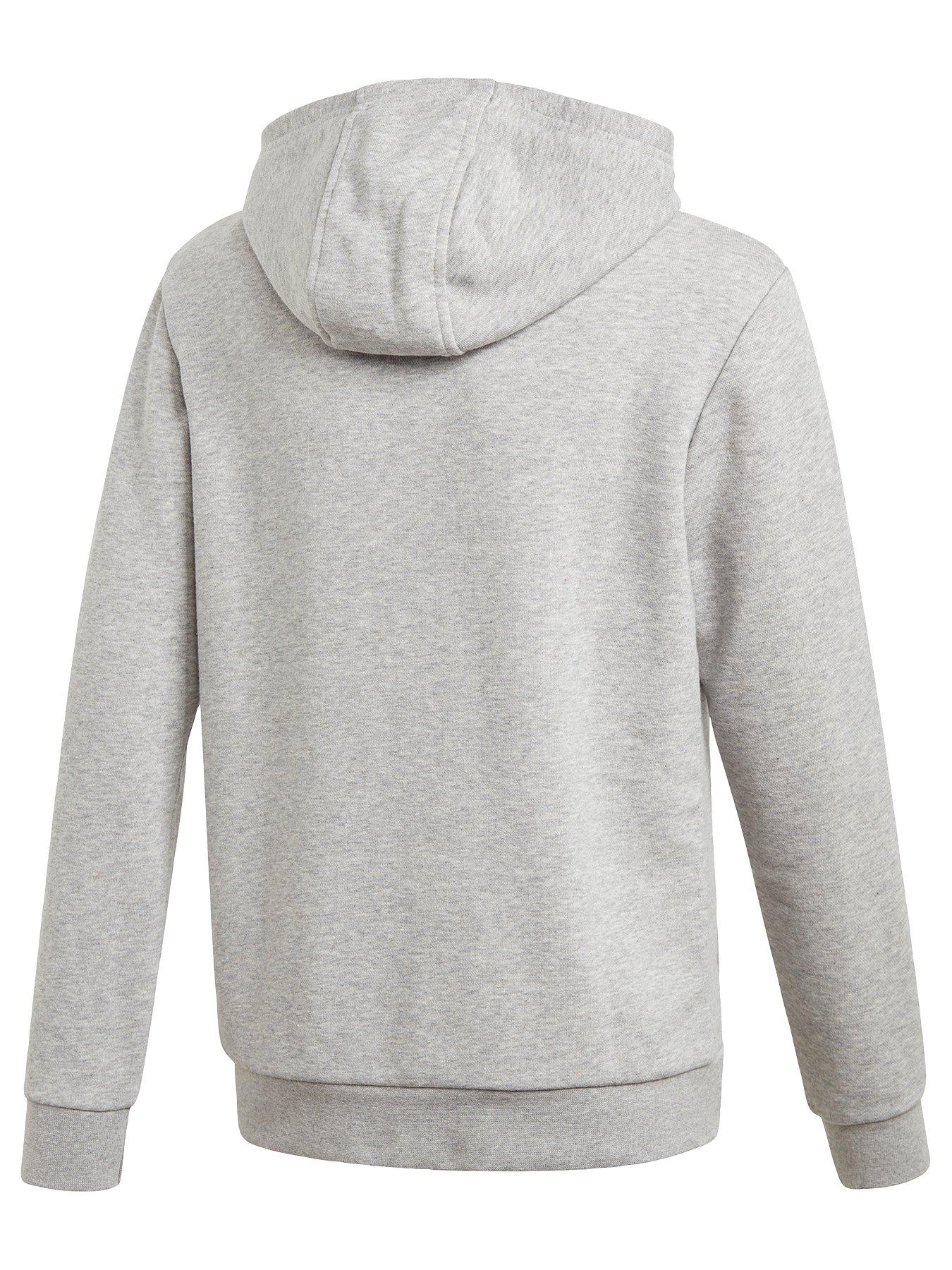 adidas Originals Trefoil Hoodie - Grey Heather | very.co.uk