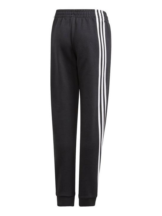 back image of adidas-girls-3-stripes-pant-black