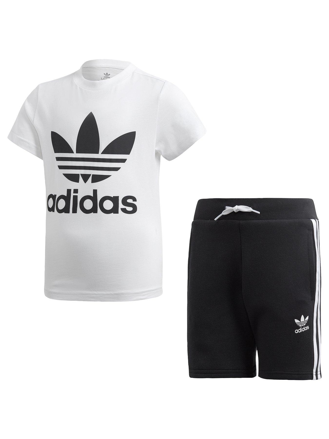 black and white adidas originals t shirt