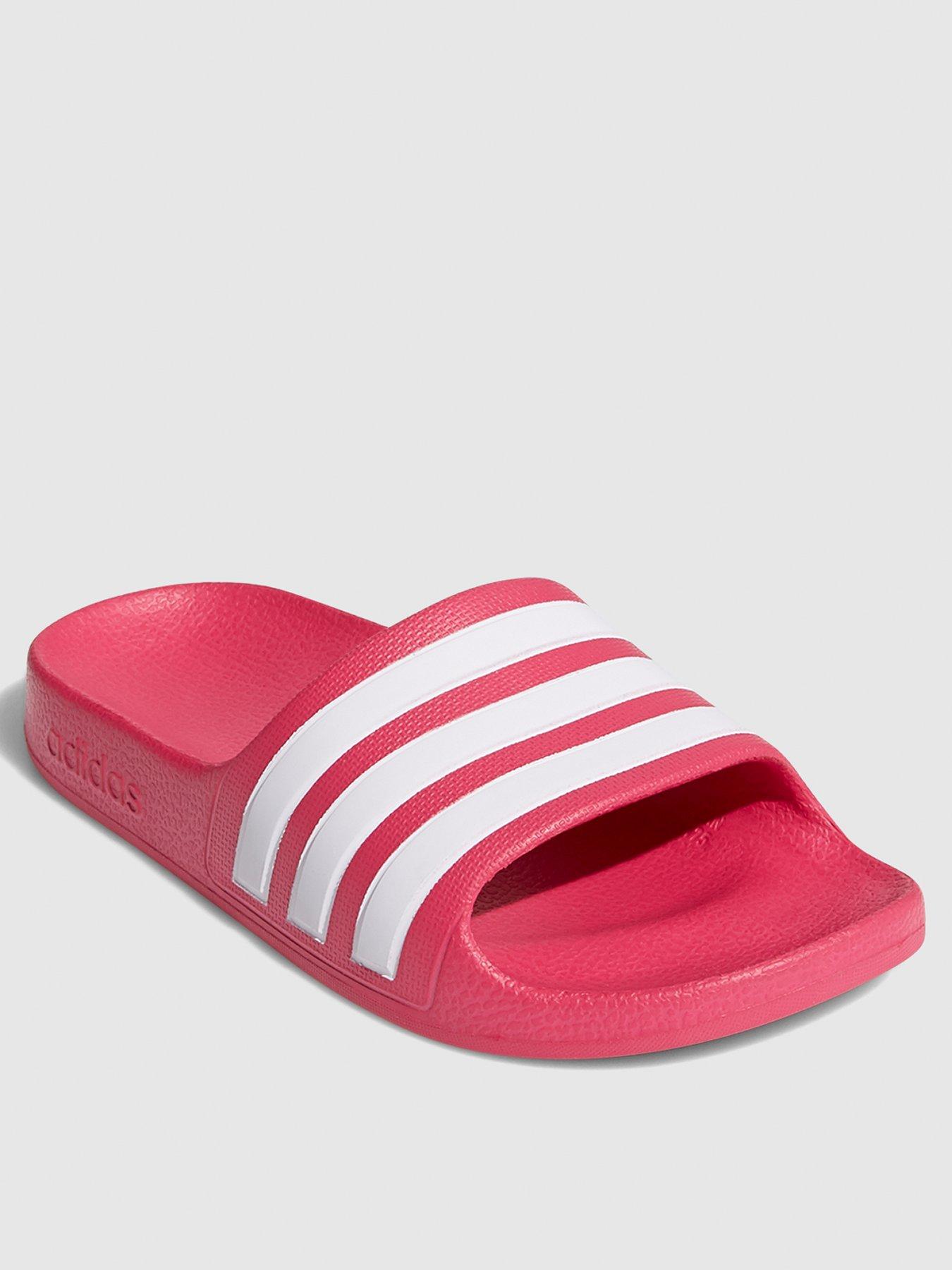 pink sliders adidas